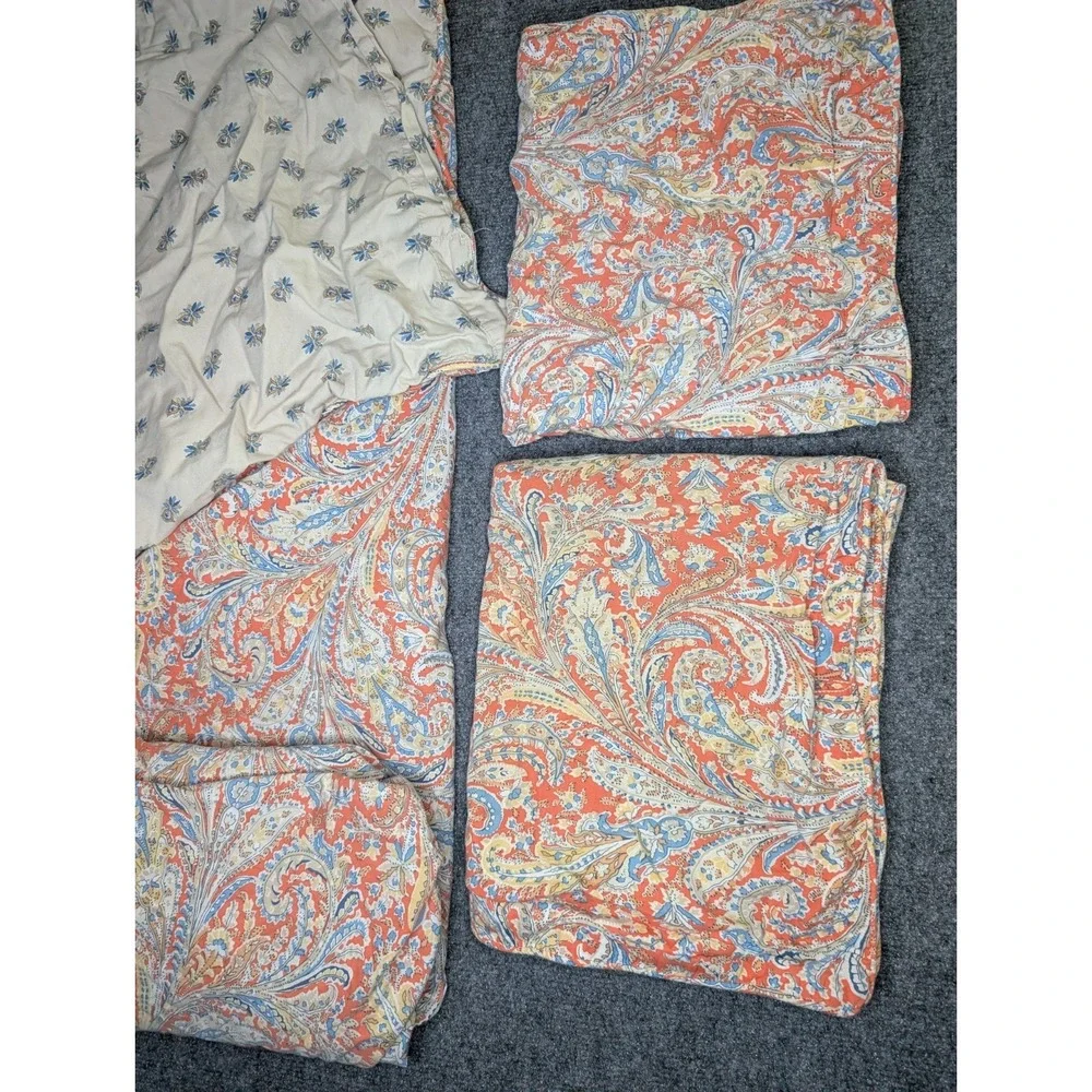 Lauren Ralph Lauren Full/ Queen Reversible Duvet Cover & 2 Pillow Shams READ***